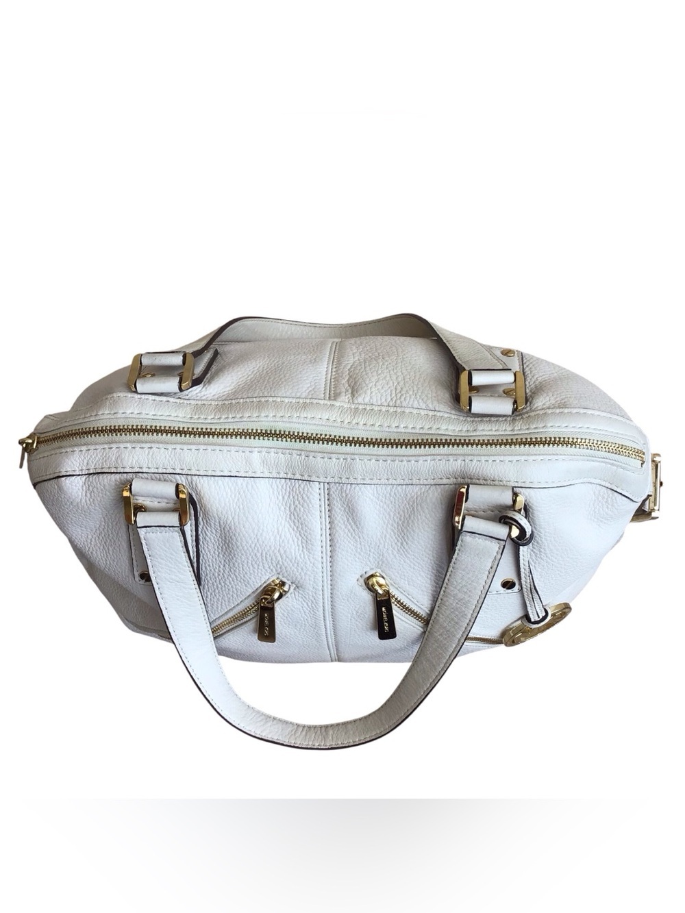 Michael Kors Portland Leather Satchel in Vanilla - Picture 4 of 12